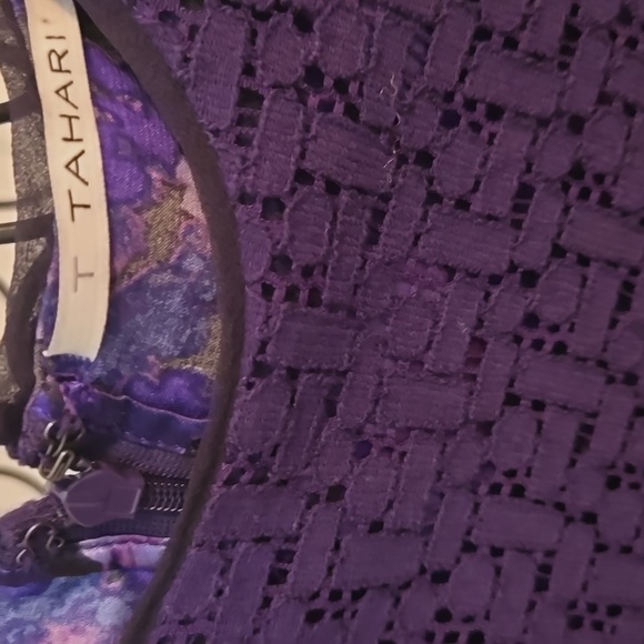 Puchased at Dillards is this Cotton Purple Lace Dress In Sz.2 - Picture 3 of 7